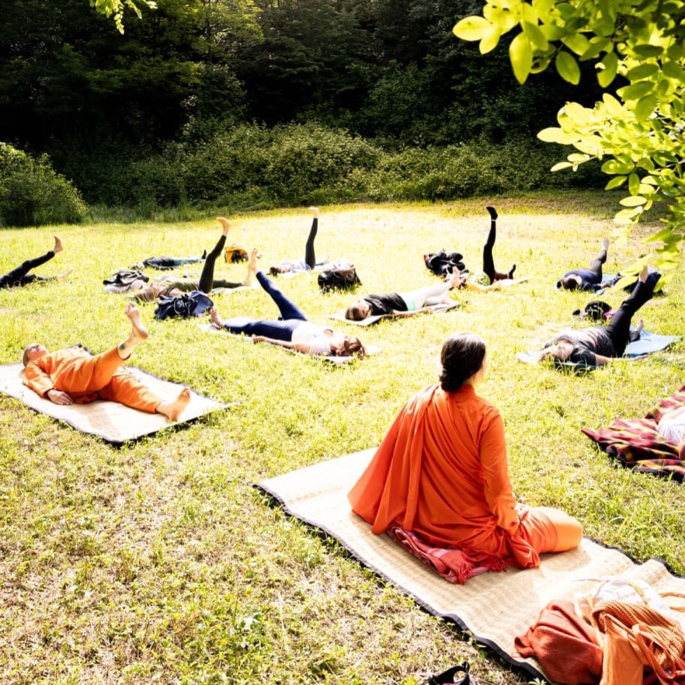 Yoga e meditazione in natura con i monaci dell'Unione Induista Italiana
